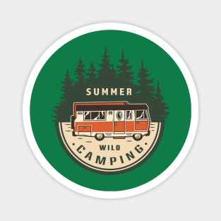 Summer Wild Camping Magnet